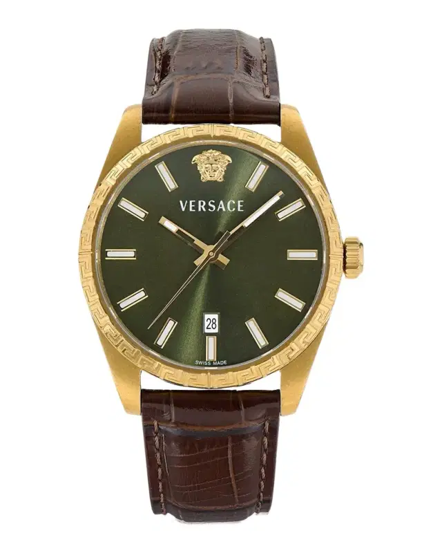 Versace Millenyium 40mm Leather-Strap Watch