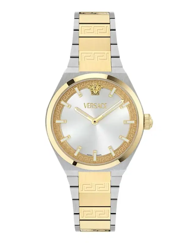 Versace V-Auria 35mm Two-Tone Bracelet Watch