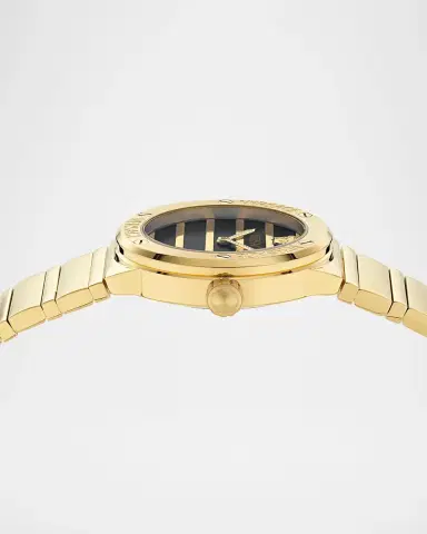 Versace Greca Logo Pearl 33mm IP Yellow Gold Bracelet Watch | Thumbnail 3