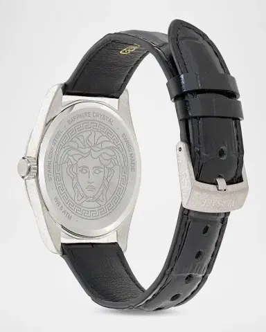 Versace Millenyium 40mm Leather-Strap Watch | Thumbnail 4 Versace Millenyium 40mm Leather-Strap Watch | Thumbnail 4