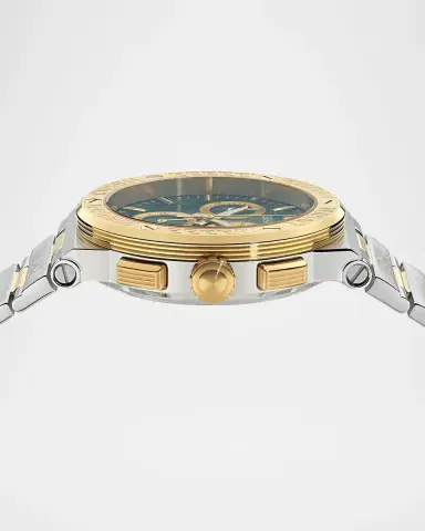 Versace Men's Greca Logo Chrono 40mm Two-Tone Bracelet Watch | Thumbnail 3