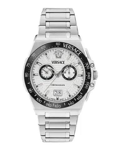 Versace Men's Greca Reaction Chronograph 43mm Stainless Steel Bracelet Watch | Thumbnail 1
