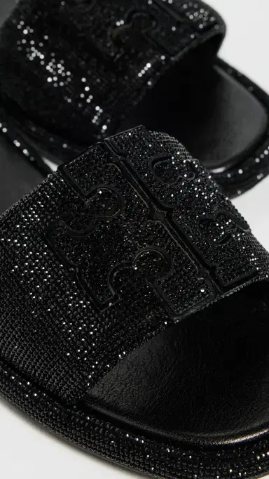 Tory Burch Double T Pave Sport Slides | Thumbnail 6 Tory Burch Double T Pave Sport Slides | Thumbnail 6