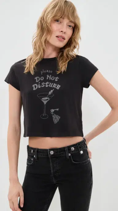 RE/DONE 50s Do Not Disturb Boxy Tee | Thumbnail 2 RE/DONE 50s Do Not Disturb Boxy Tee | Thumbnail 2
