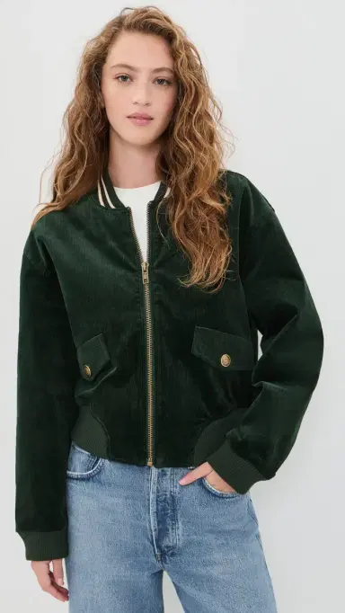 GOOD AMERICAN The Corduroy Varsity Jacket | Thumbnail 2