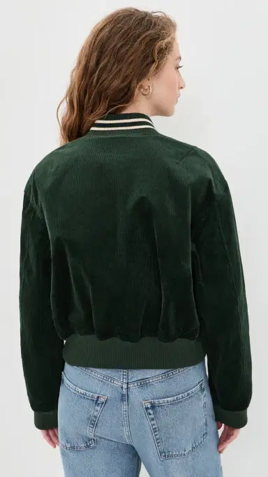 GOOD AMERICAN The Corduroy Varsity Jacket | Thumbnail 3