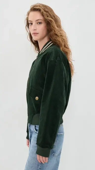 GOOD AMERICAN The Corduroy Varsity Jacket | Thumbnail 4