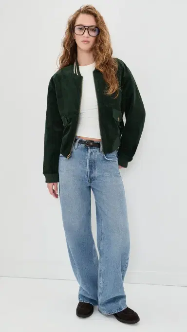 GOOD AMERICAN The Corduroy Varsity Jacket | Thumbnail 5