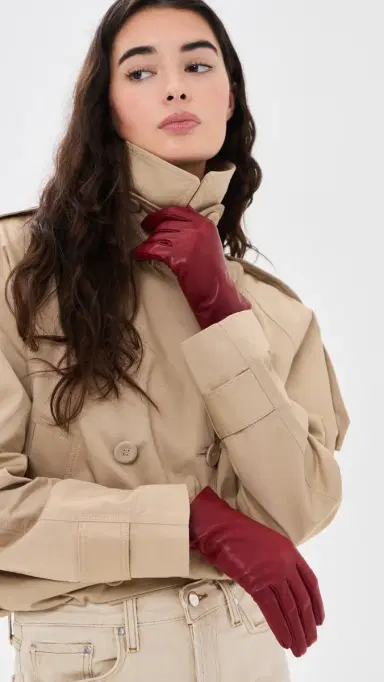 Carolina Amato Vent Palm Shorty Gloves | Thumbnail 3