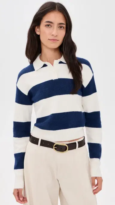 Denimist Cropped Rugby Sweater | Thumbnail 2