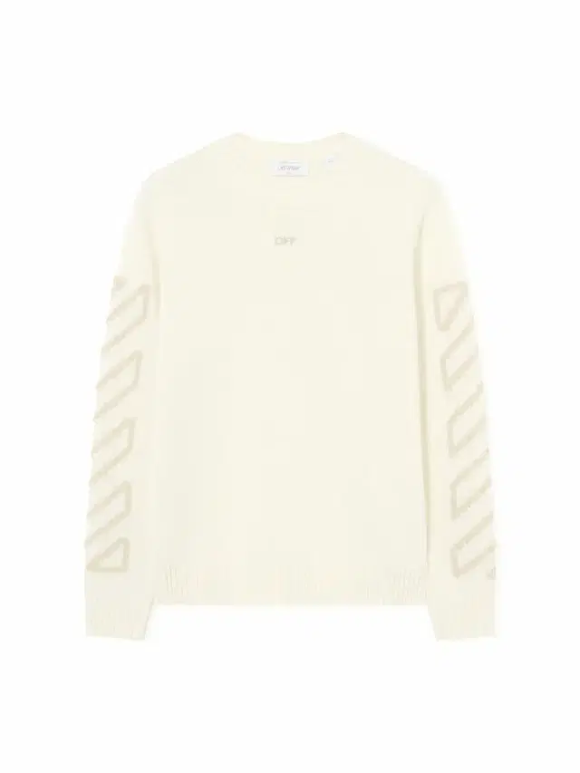 Off-White Diagonal Arrow Fuzzy Knit Crewneck