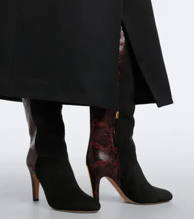 Ferragamo Leather and suede knee-high boots | Thumbnail 4
