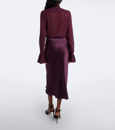 Nina Ricci Silk-blend midi skirt | Thumbnail 2