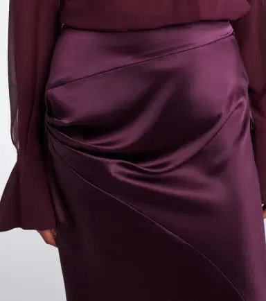 Nina Ricci Silk-blend midi skirt | Thumbnail 4