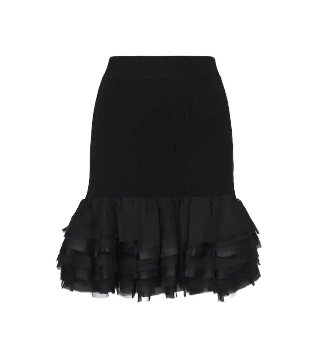 Ruffled wool and cashmere miniskirt
