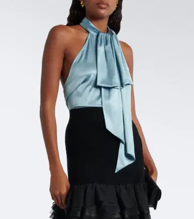 Nina Ricci Silk-blend satin top | Thumbnail 2