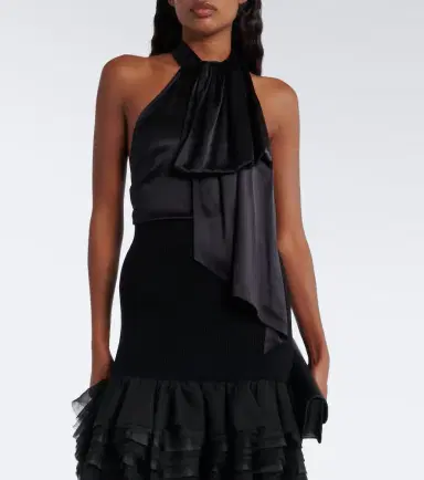 Nina Ricci Silk-blend satin top | Thumbnail 3
