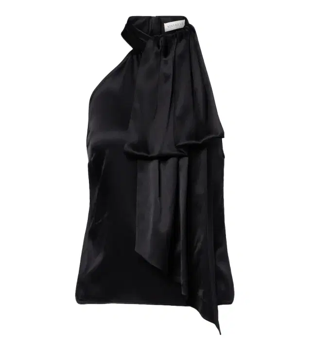 Silk-blend satin top