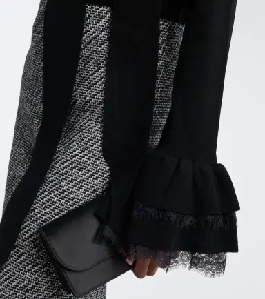 Nina Ricci Lace-trimmed wool-blend top | Thumbnail 4