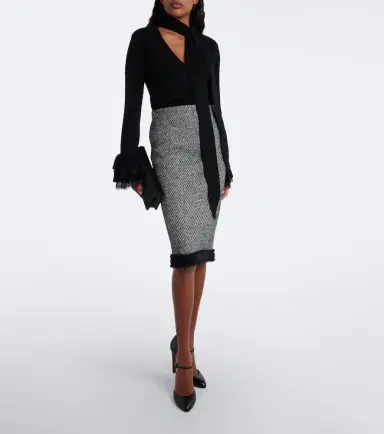 Nina Ricci Lace-trimmed wool-blend top | Thumbnail 5