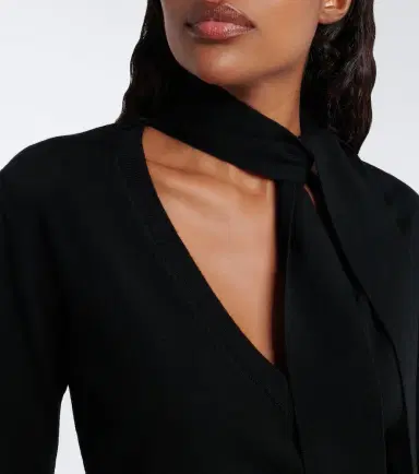 Nina Ricci Lace-trimmed wool-blend top | Thumbnail 6