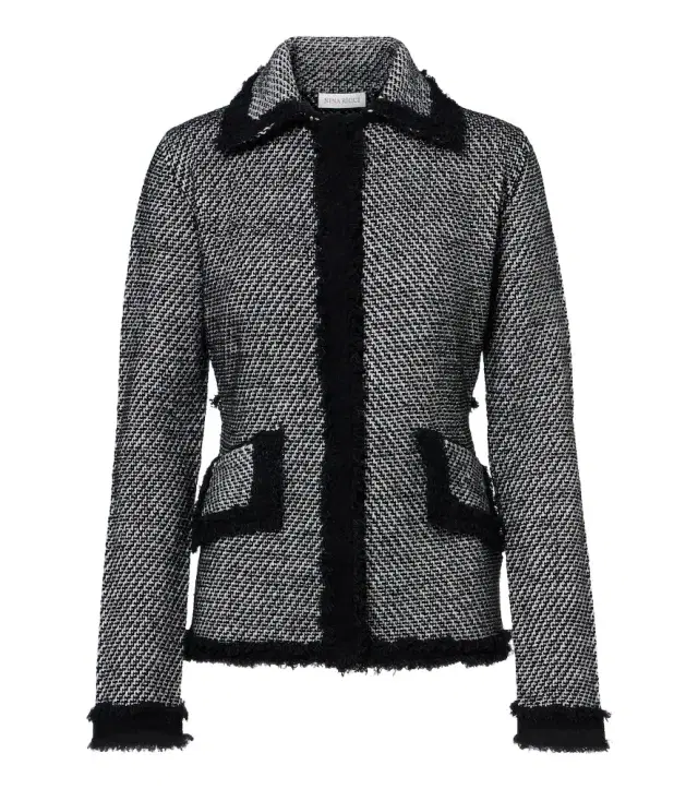 Wool-blend tweed jacket