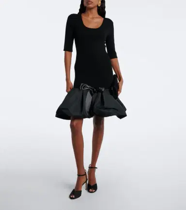 Nina Ricci Wool-blend peplum minidress | Thumbnail 2