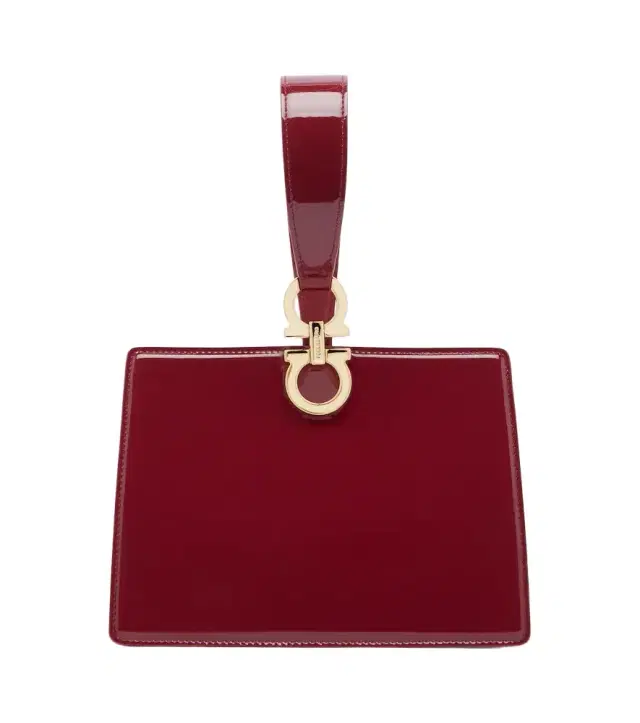 Ferragamo Mini patent leather clutch