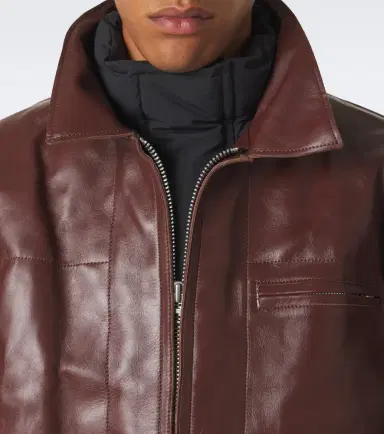 Sacai Layered leather down jacket | Thumbnail 4 Sacai Layered leather down jacket | Thumbnail 4