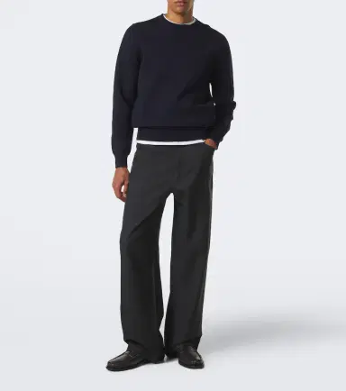 Prada Virgin wool wide-leg pants | Thumbnail 4