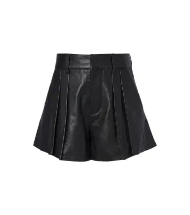 Frame Pleated leather shorts | Thumbnail 1