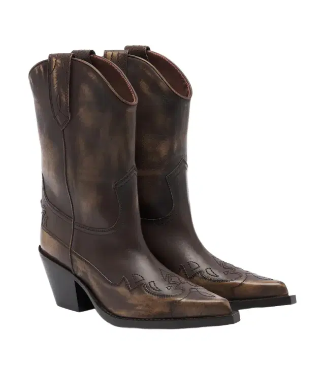 Dakota distressed leather cowboy boots