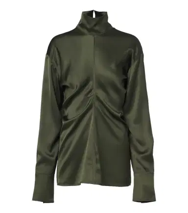 TOTEME Slouch draped crêpe satin blouse | Thumbnail 1 TOTEME Slouch draped crêpe satin blouse | Thumbnail 1