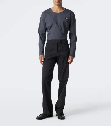 Miu Miu Cotton-blend poplin T-shirt | Thumbnail 3