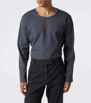 Miu Miu Cotton-blend poplin T-shirt | Thumbnail 5
