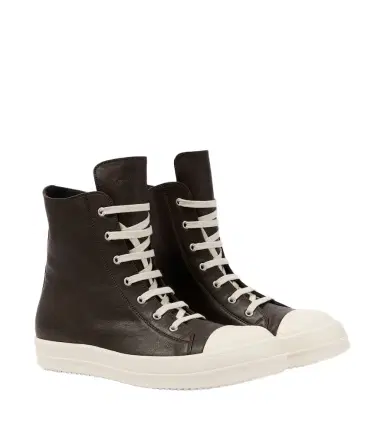 Rick Owens Temple leather high-top sneakers | Thumbnail 1 Rick Owens Temple leather high-top sneakers | Thumbnail 1