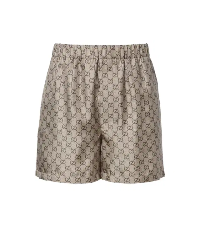 GG silk twill shorts