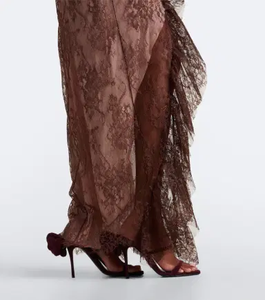 BLUMARINE Ruffled lace gown | Thumbnail 3