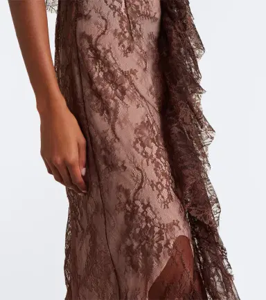 BLUMARINE Ruffled lace gown | Thumbnail 4