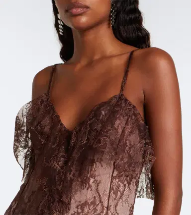 BLUMARINE Ruffled lace gown | Thumbnail 6
