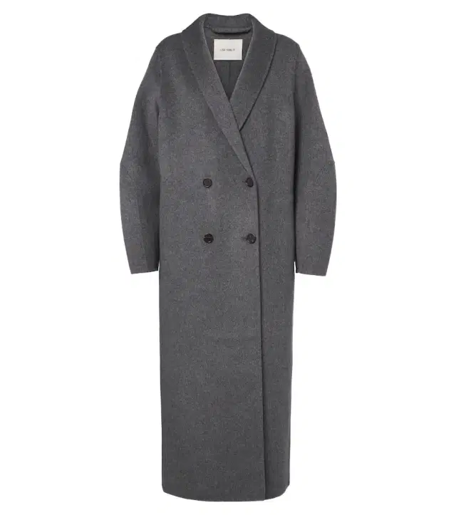 Double-breasted wool and cashmere coat
