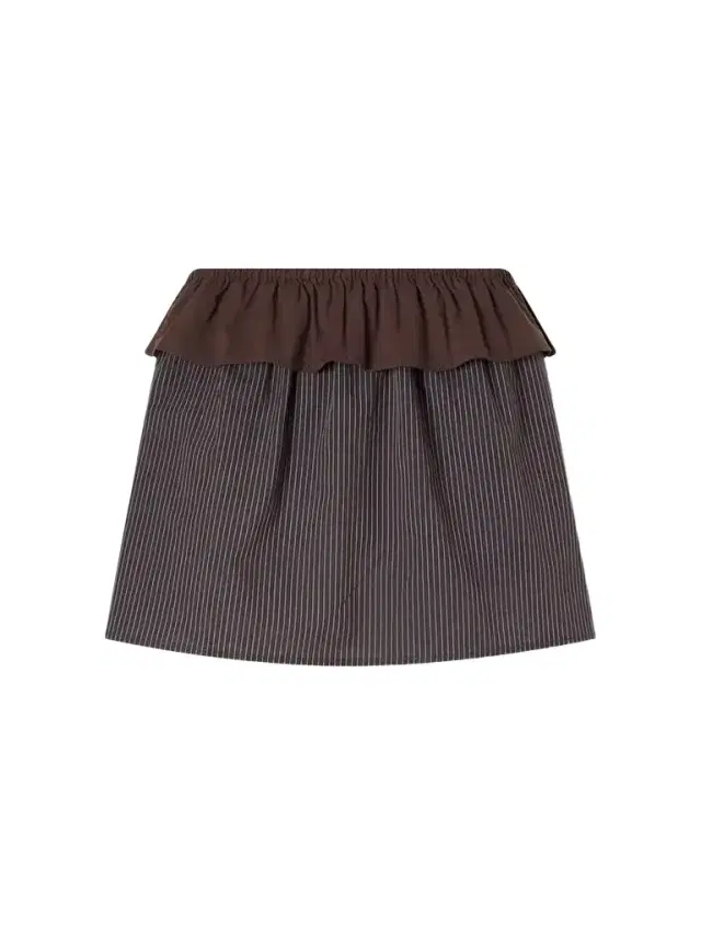Deiji Studios Flounce Striped-organic Cotton Mini Skirt