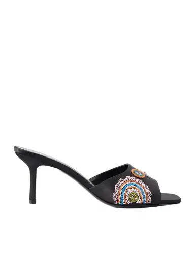 Staud Bea 50 Bead-embellished Satin Mules | Thumbnail 1