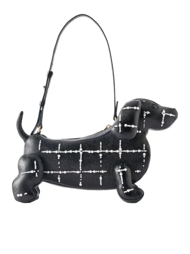 Thom Browne Baby Hector Bead-embellished Leather Tote
