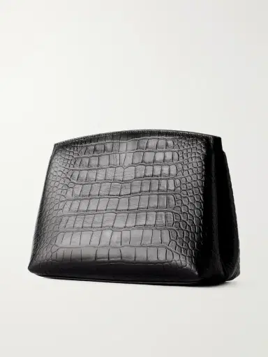 Liffner Pushlock Crocodile-effect Leather Clutch | Thumbnail 4