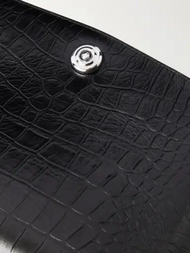 Liffner Pushlock Crocodile-effect Leather Clutch | Thumbnail 5