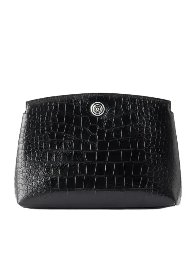 Liffner Pushlock Crocodile-effect Leather Clutch