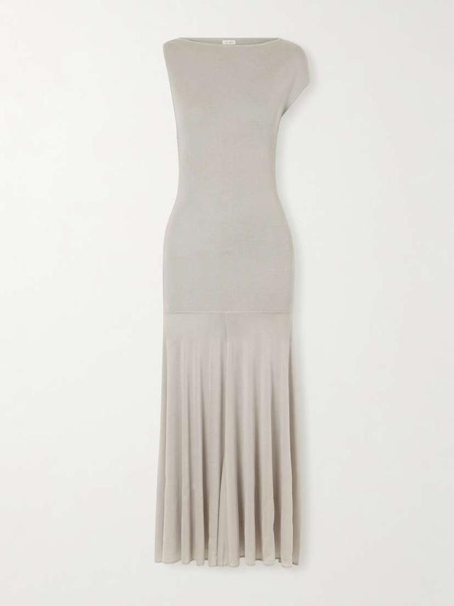 St. Agni Ribbed Tencel™ Lyocell-blend Jersey Maxi Dress