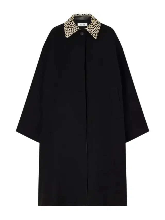 RÓHE Cheetah Leopard-print Calf Hair-trimmed Virgin Wool Twill Coat