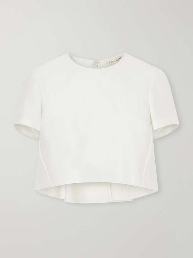 Mariel Faille Wool-blend Blouse